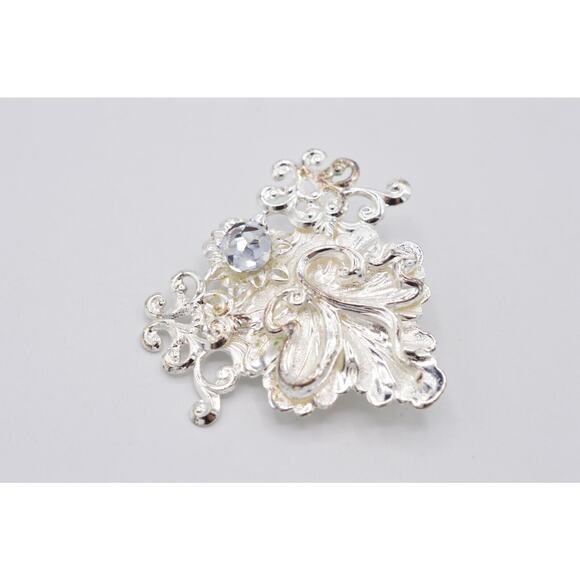 Jane 1997 AOL Vintage Pin Brooch Guardian Angel Rhinestone Silver Signed Bin1 - Picture 3 of 9